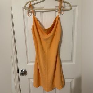 Abercrombie & Fitch Orange Silk Mini Dress